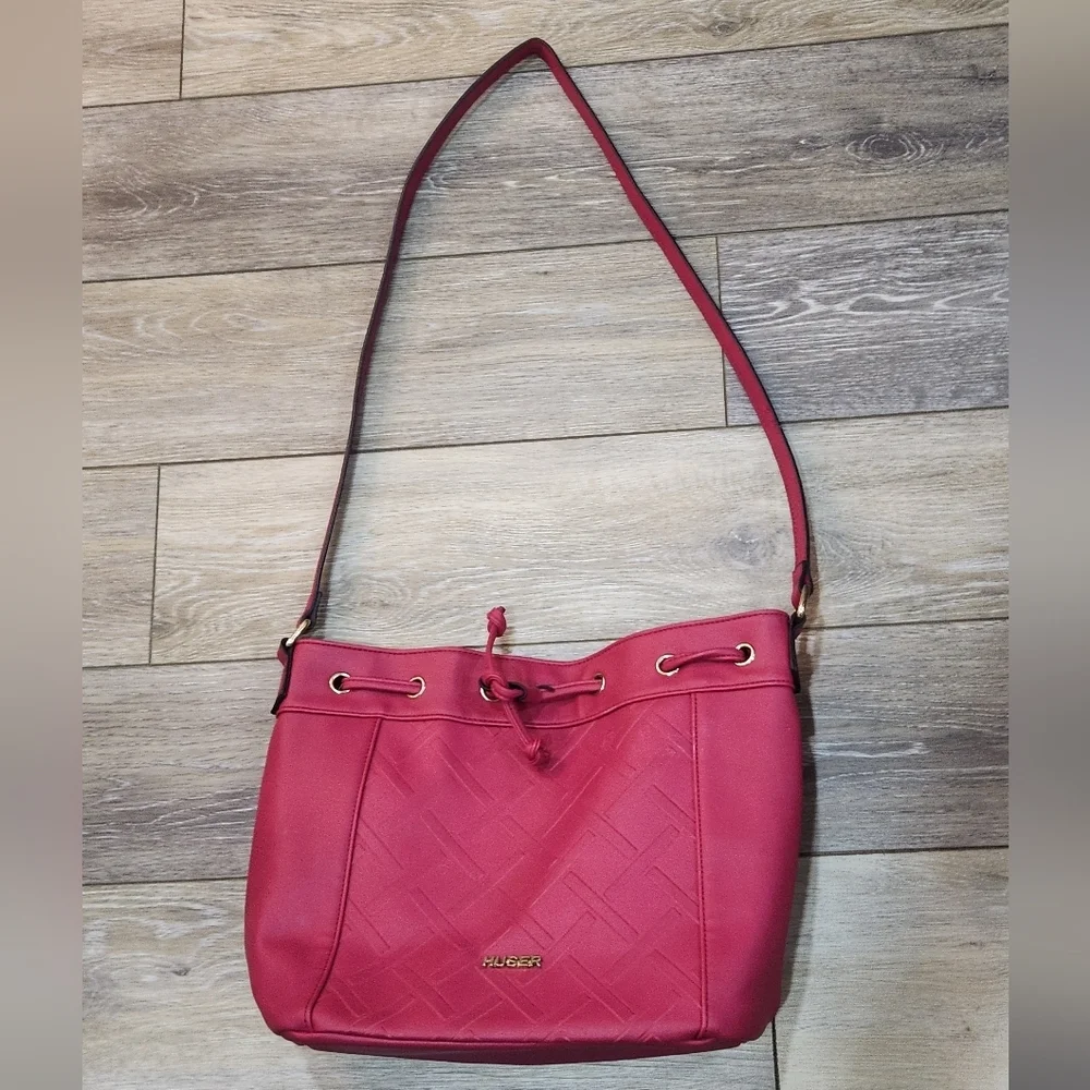 Huser Hot Pink Medium Bucket Bag Purse